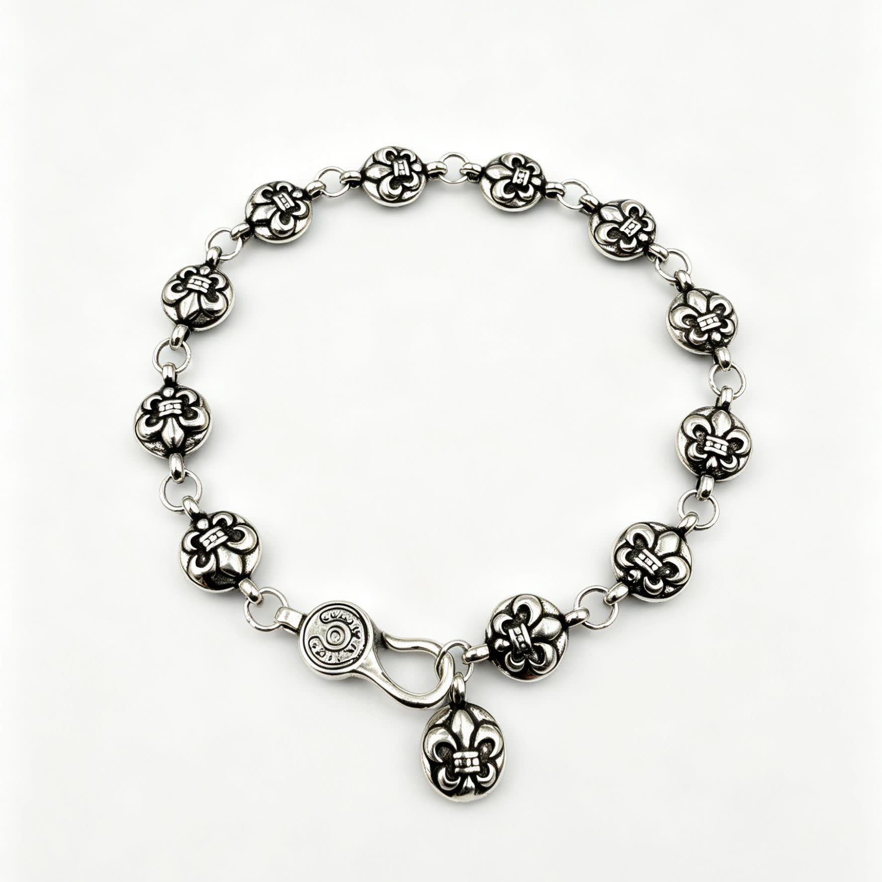 Chrome Hearts Sterling Silver Fleur-de-lis Bracelet